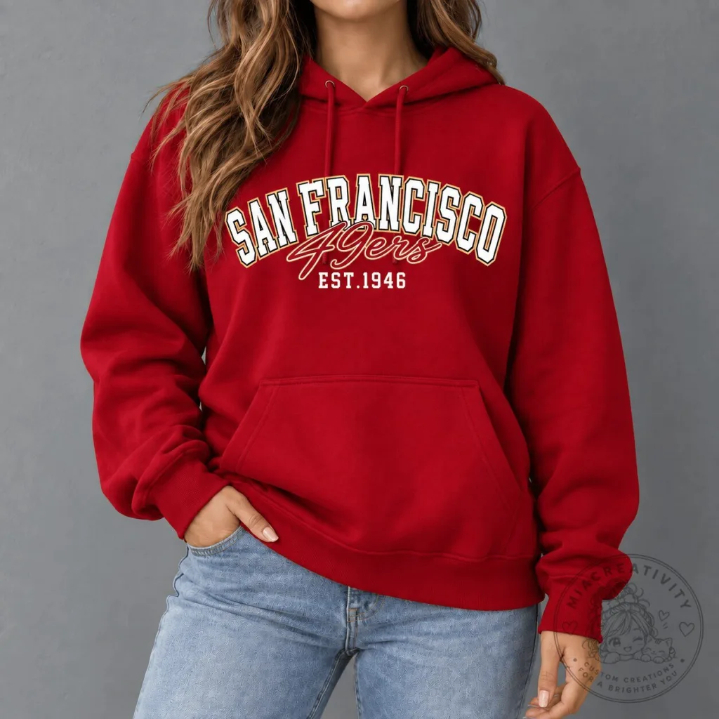 San Francisco 49ers Established 1946 Football Team Red Hoodie San Francisco 49ers Established 1946 Football Team Red Hoodie