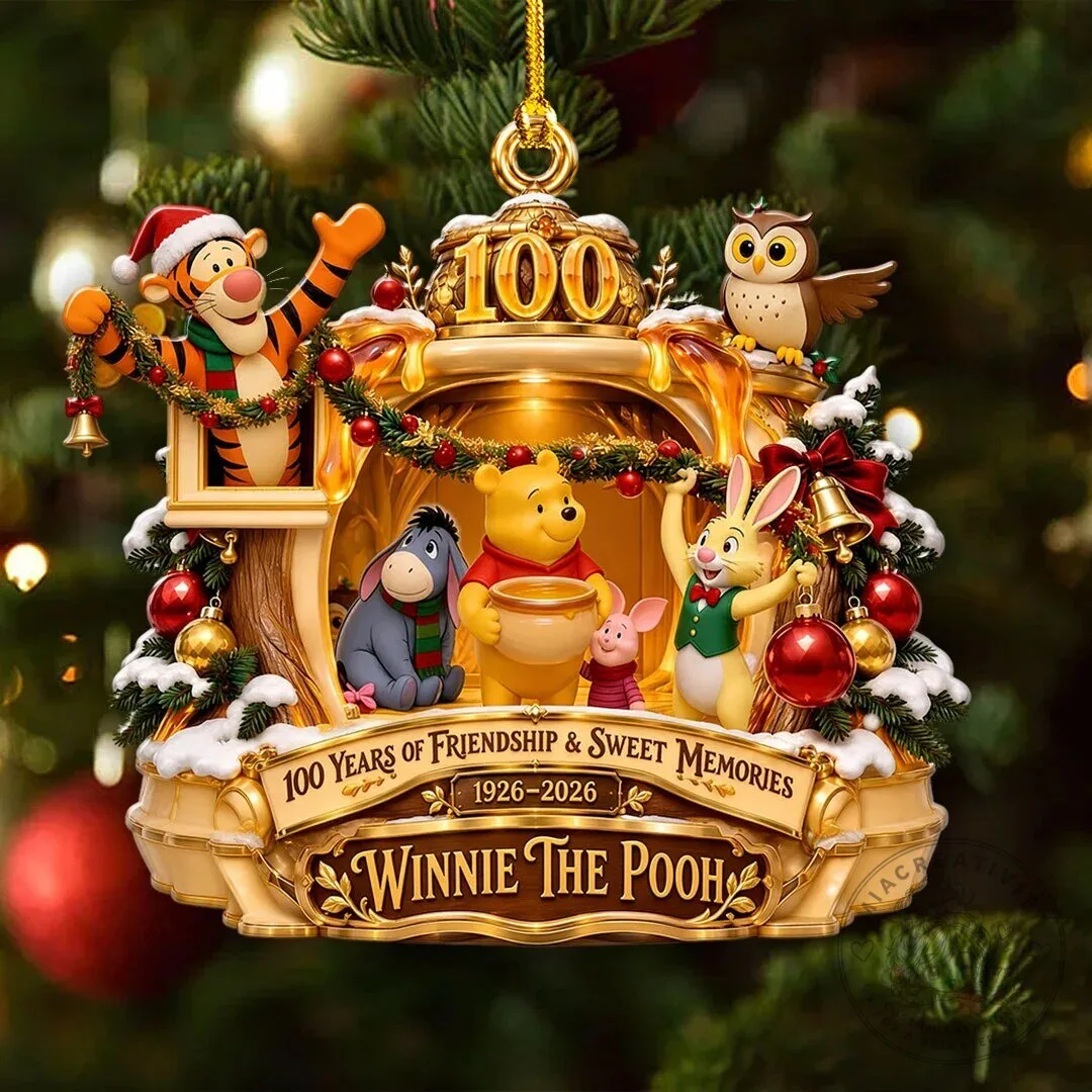 Winnie the Pooh 100 Years of Friendship Christmas Tree Ornament