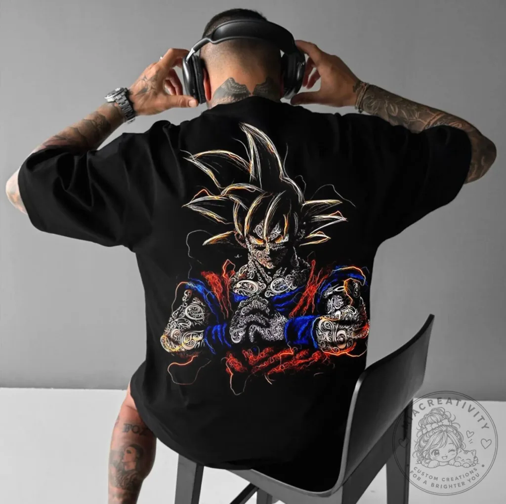Dragon Ball Z Goku Super Saiyan Black Graphic T-Shirt Dragon Ball Z Goku Super Saiyan Black Graphic T-Shirt