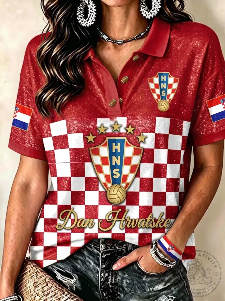 Croatia National Football Team Polo Shirt 27 Croatia National Football Team Polo Shirt