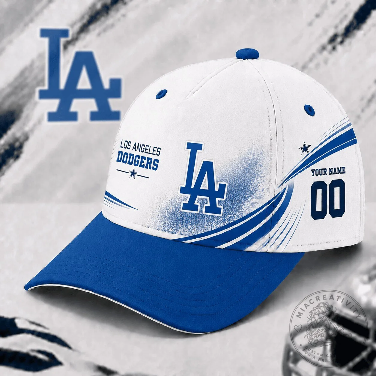 Los Angeles Dodgers Personalized Baseball Cap Hat