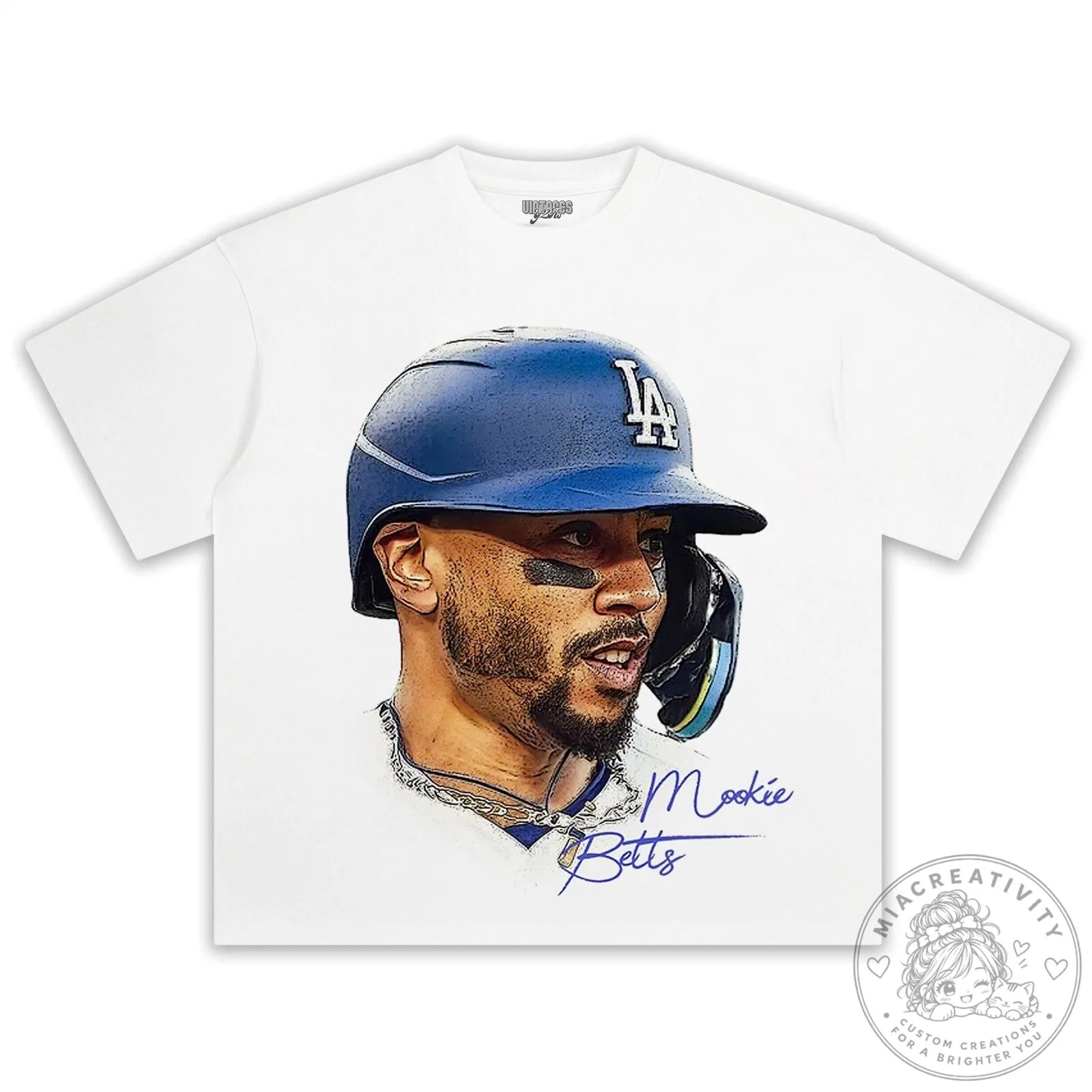 Mookie Betts Los Angeles Dodgers Baseball Player Graphic T-Shirt