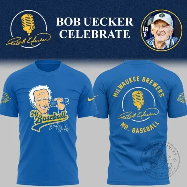 Milwaukee Brewers Baseball Bob Uecker Mr. Baseball T-Shirt
