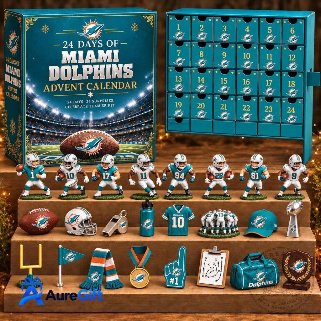 Miami Football Dolphins 24 Day Advent Calendar Blind Box Miami Football Dolphins 24 Day Advent Calendar Blind Box