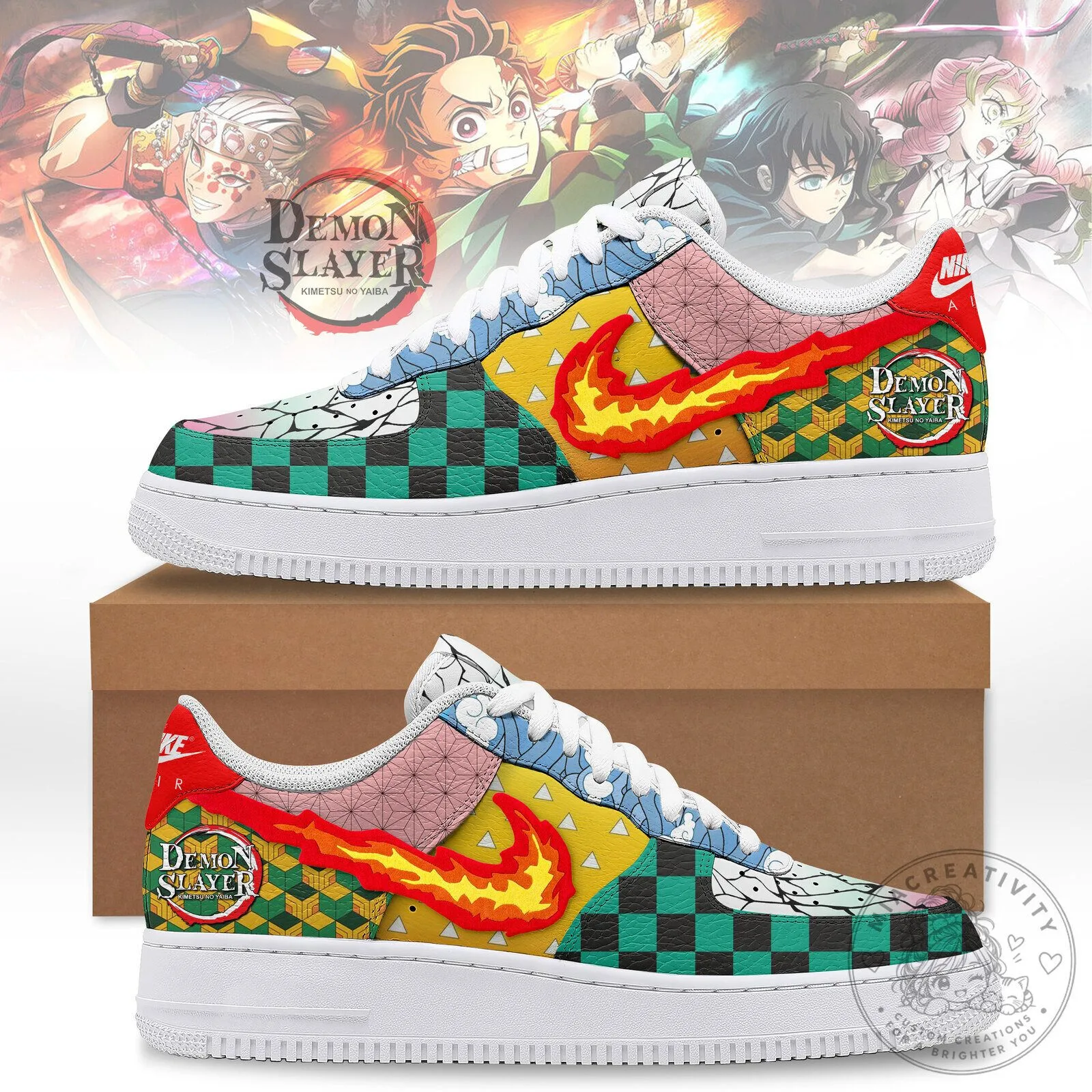 Demon Slayer Kimetsu No Yaiba Anime Custom Printed Shoes