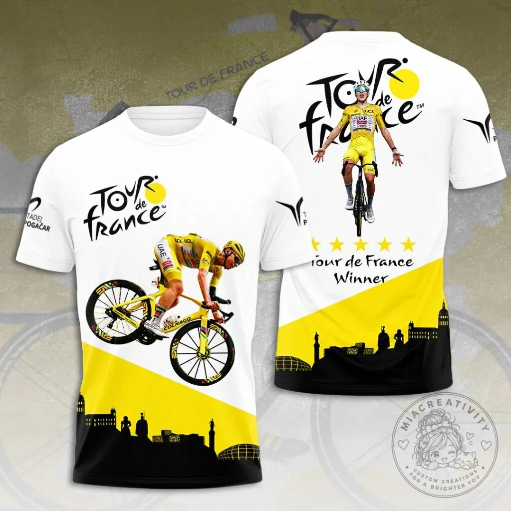 Cycling Fan T-Shirt Celebrating Tadej Pogacar's Tour de France Victory