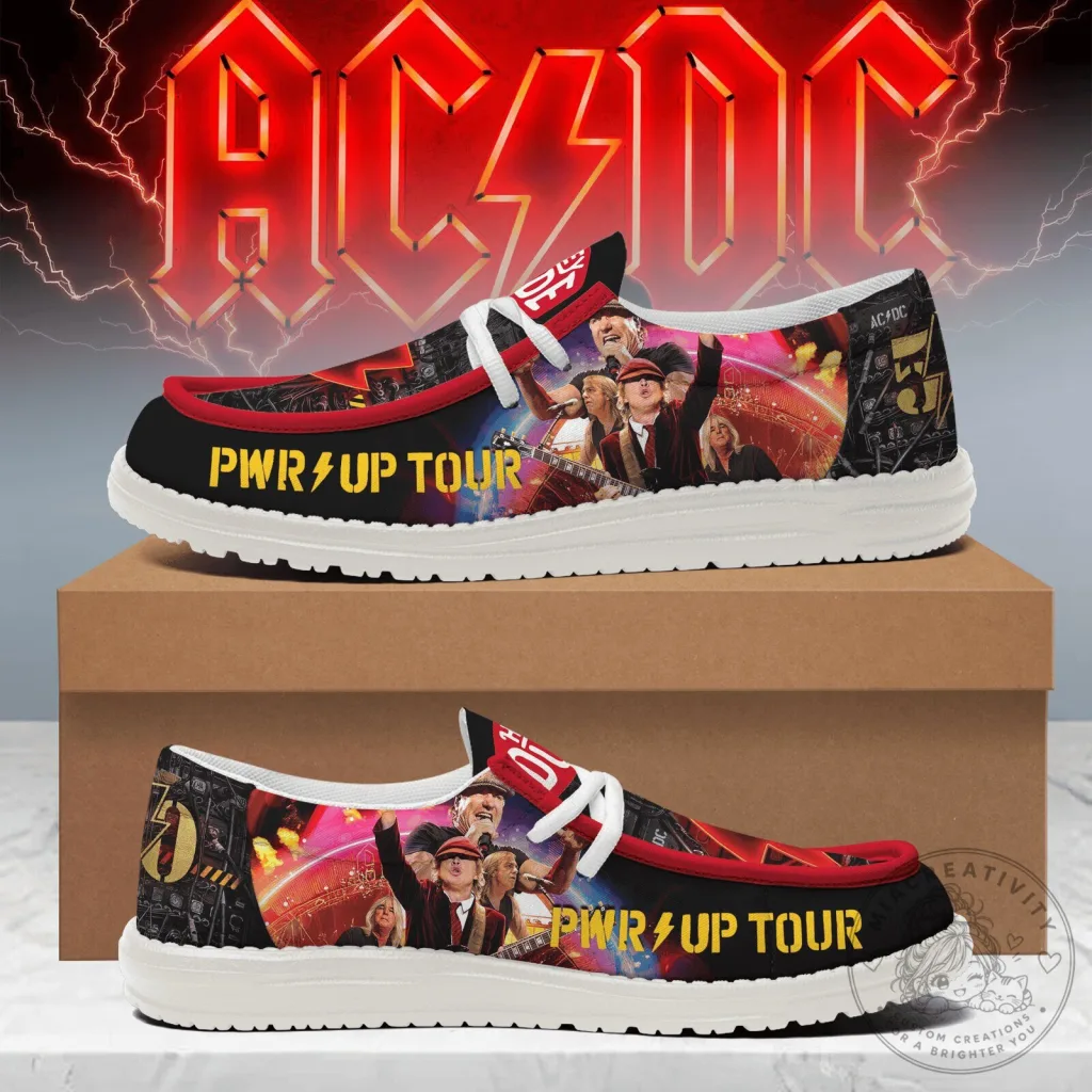 ACDC Power Up Tour Band Music Loafer Shoes 1 ACDC Power Up Tour Band Music Loafer Shoes