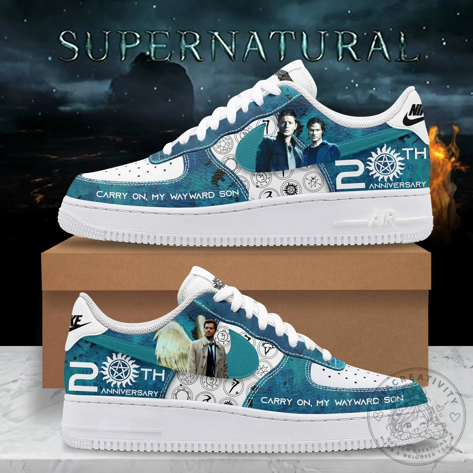 Supernatural 20th Anniversary Carry On My Wayward Son Custom Shoes