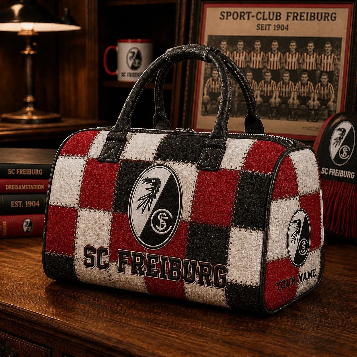 SC Freiburg Bundesliga Patchwork Quilted Duffel Bag