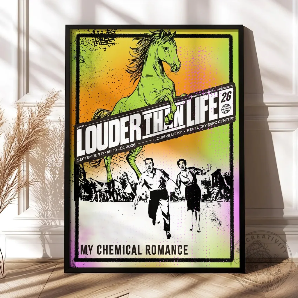 My Chemical Romance Louder Than Life 2026 Music Festival Poster My Chemical Romance Louder Than Life 2026 Music Festival Poster