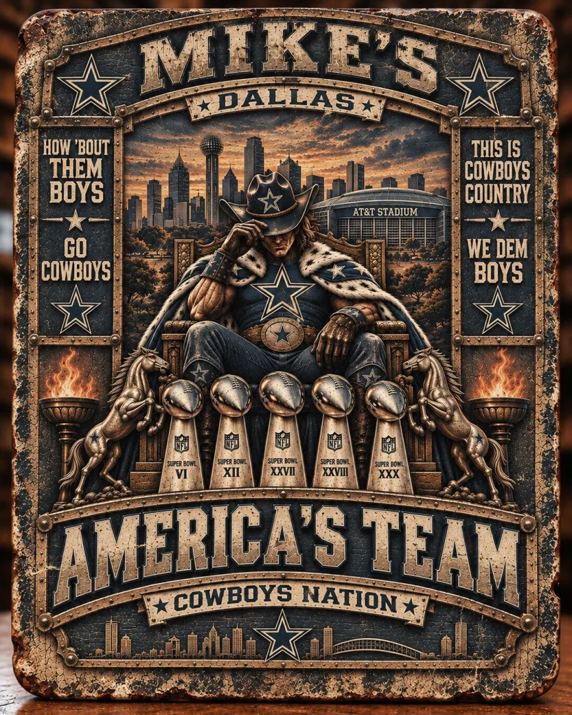 Dallas Cowboys America's Team Mike's Man Cave Wooden Wall Art Sign 45 Dallas Cowboys America's Team Mike's Man Cave Wooden Wall Art Sign