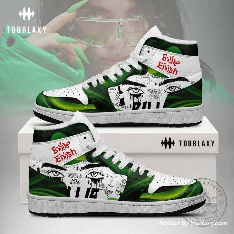 Billie Eilish Ocean Eyes When The Party's Over High Top Sneakers 4 Billie Eilish Ocean Eyes When The Party's Over High Top Sneakers