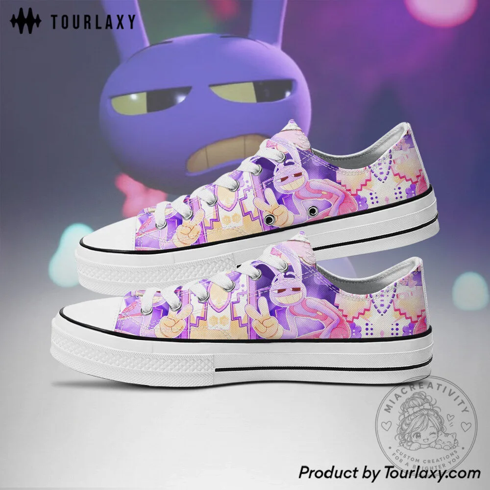 The Amazing Digital Circus Jax Character Pattern Low-Top Sneakers