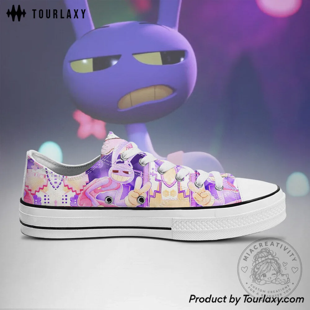 The Amazing Digital Circus Jax Character Pattern Low-Top Sneakers 9 The Amazing Digital Circus Jax Character Pattern Low-Top Sneakers