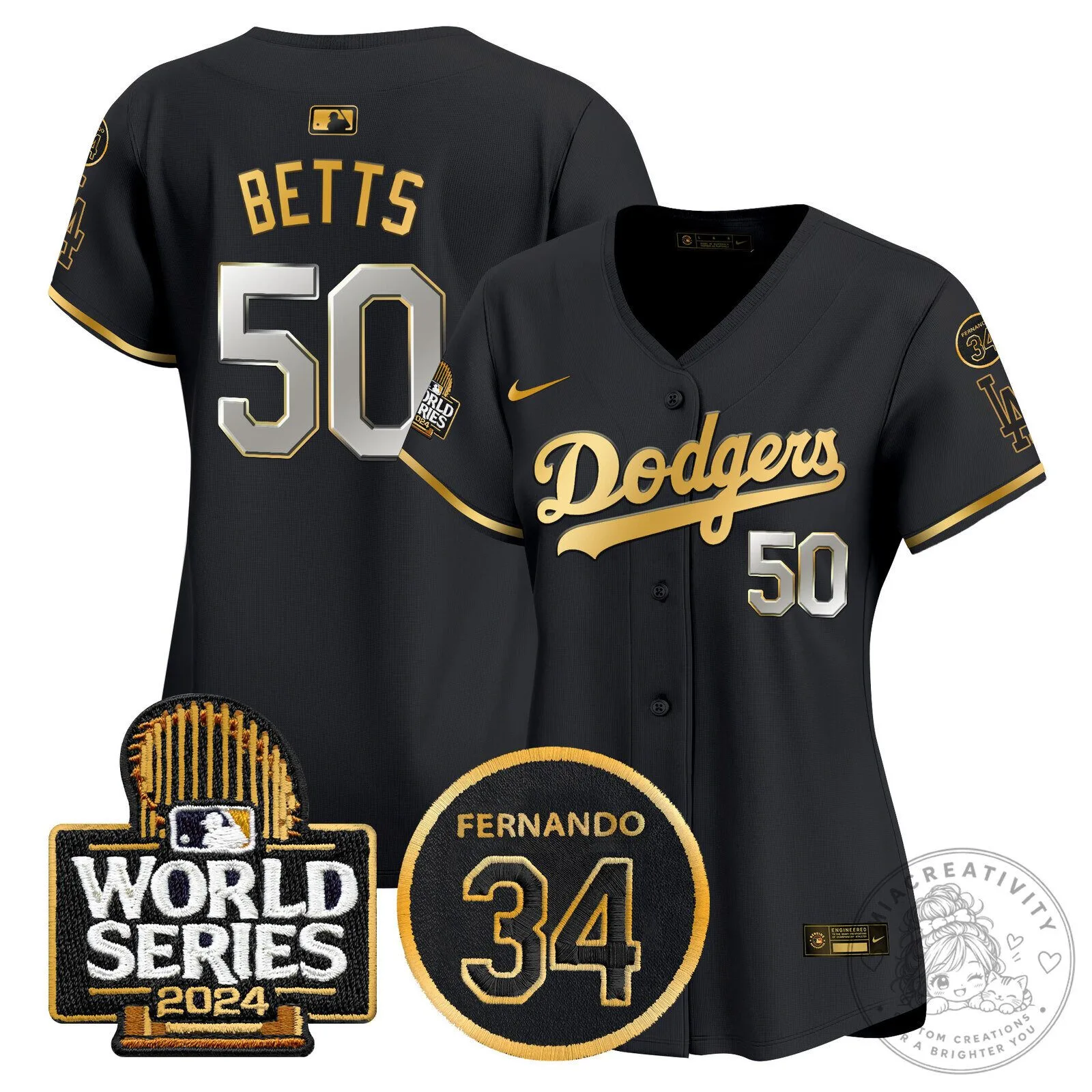 Los Angeles Dodgers Fernando Valenzuela 2024 World Series Black Baseball Jersey 57 Los Angeles Dodgers Fernando Valenzuela 2024 World Series Black Baseball Jersey