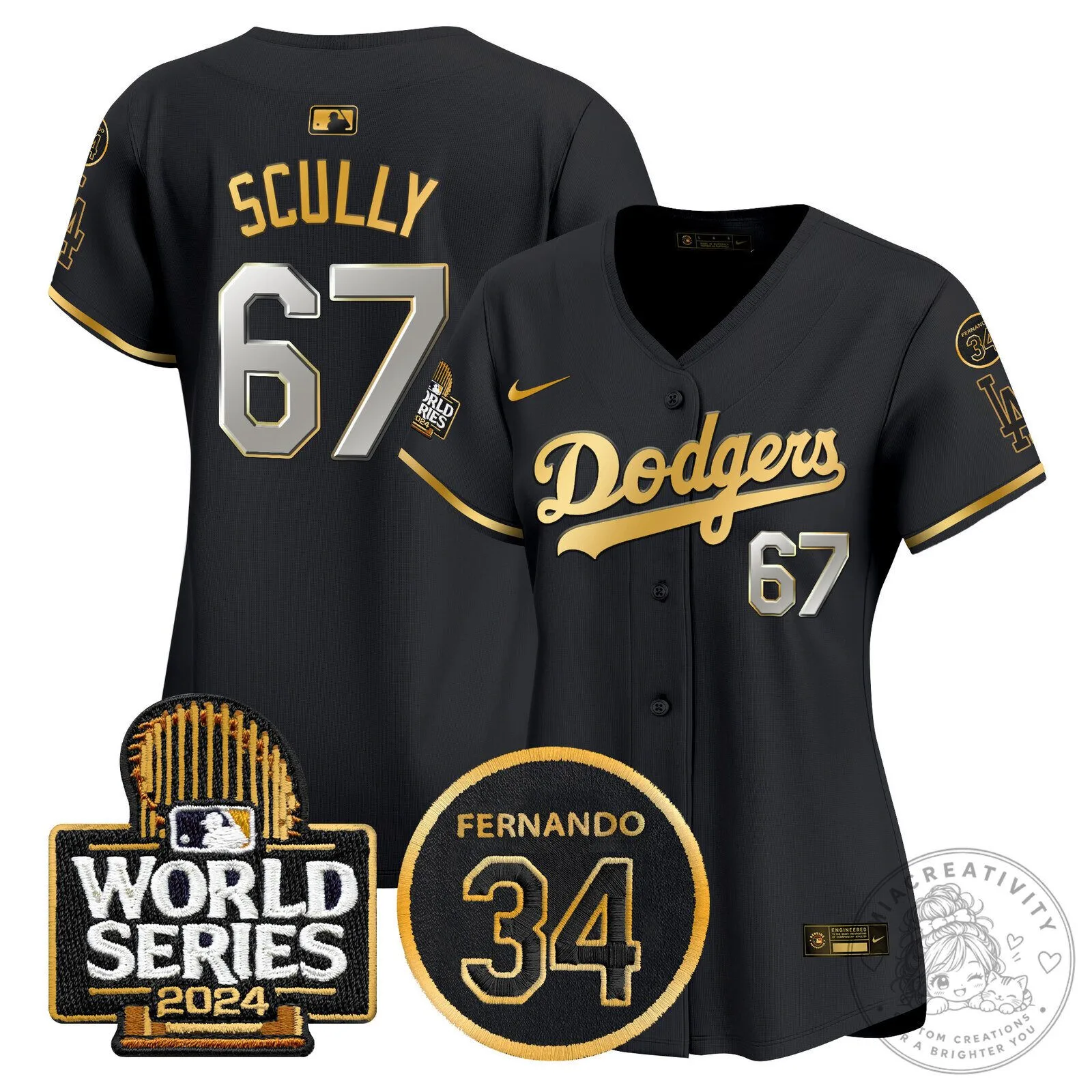 Los Angeles Dodgers Fernando Valenzuela 2024 World Series Black Baseball Jersey 59 Los Angeles Dodgers Fernando Valenzuela 2024 World Series Black Baseball Jersey