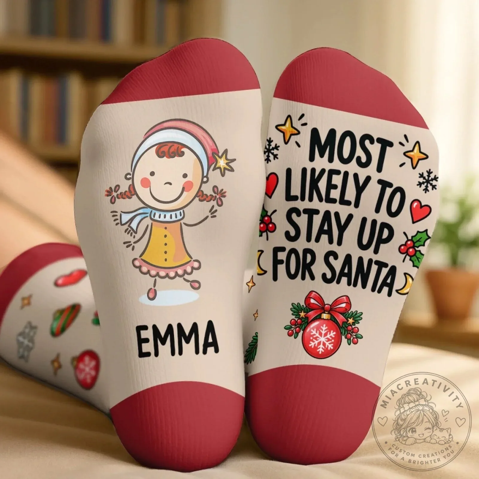 Personalized Most Likely To Christmas Crew Socks - Custom Family Holiday Gift 10 Personalized Most Likely To Christmas Crew Socks - Custom Family Holiday Gift