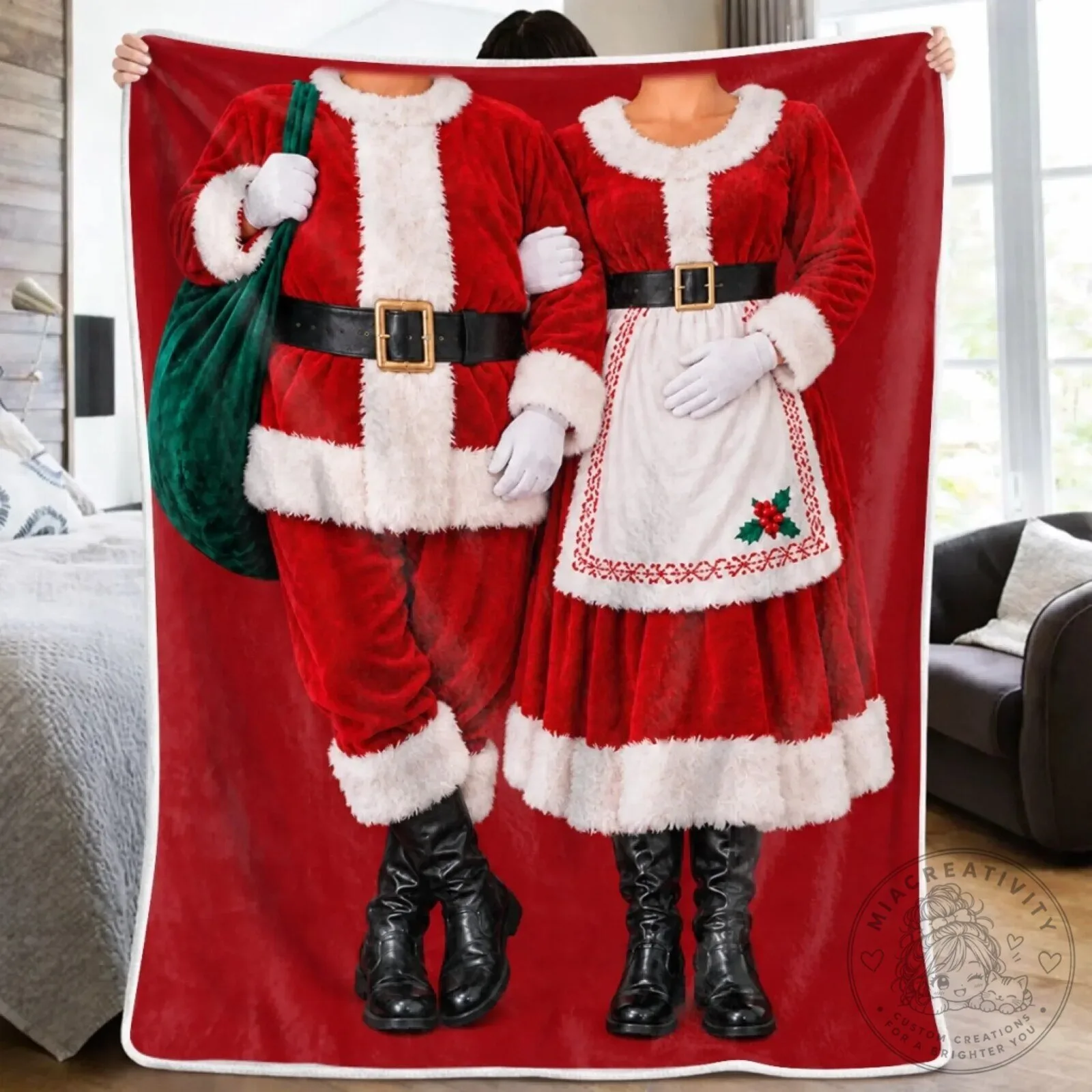 Personalized Christmas Holiday Red Fleece Blanket Custom Name Gift 13 Personalized Christmas Holiday Red Fleece Blanket Custom Name Gift