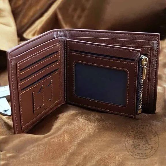 Skoda Car Logo Custom Name Black Leather Bifold Wallet for Men 11 Skoda Car Logo Custom Name Black Leather Bifold Wallet for Men