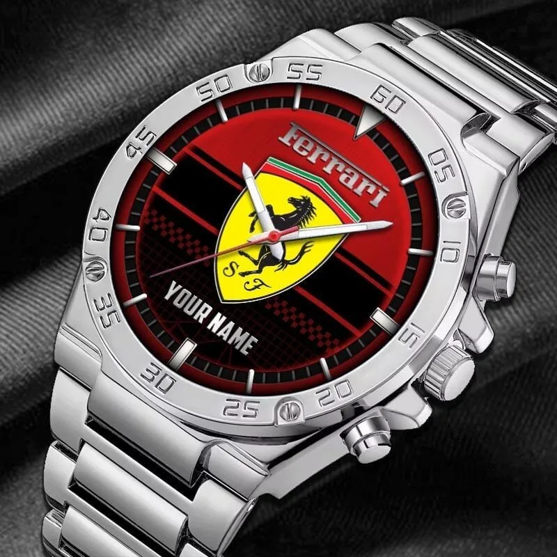 Stainless Steel Watch with Elegant Fashion Design and Custom Name by Ferrari