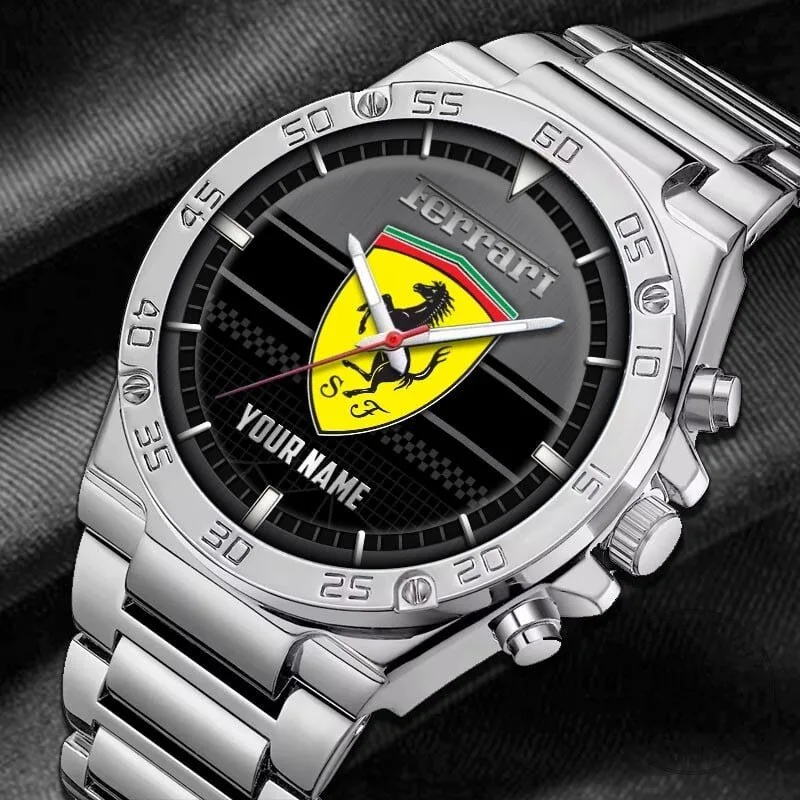 Stainless Steel Watch with Elegant Fashion Design and Custom Name by Ferrari 18 Stainless Steel Watch with Elegant Fashion Design and Custom Name by Ferrari