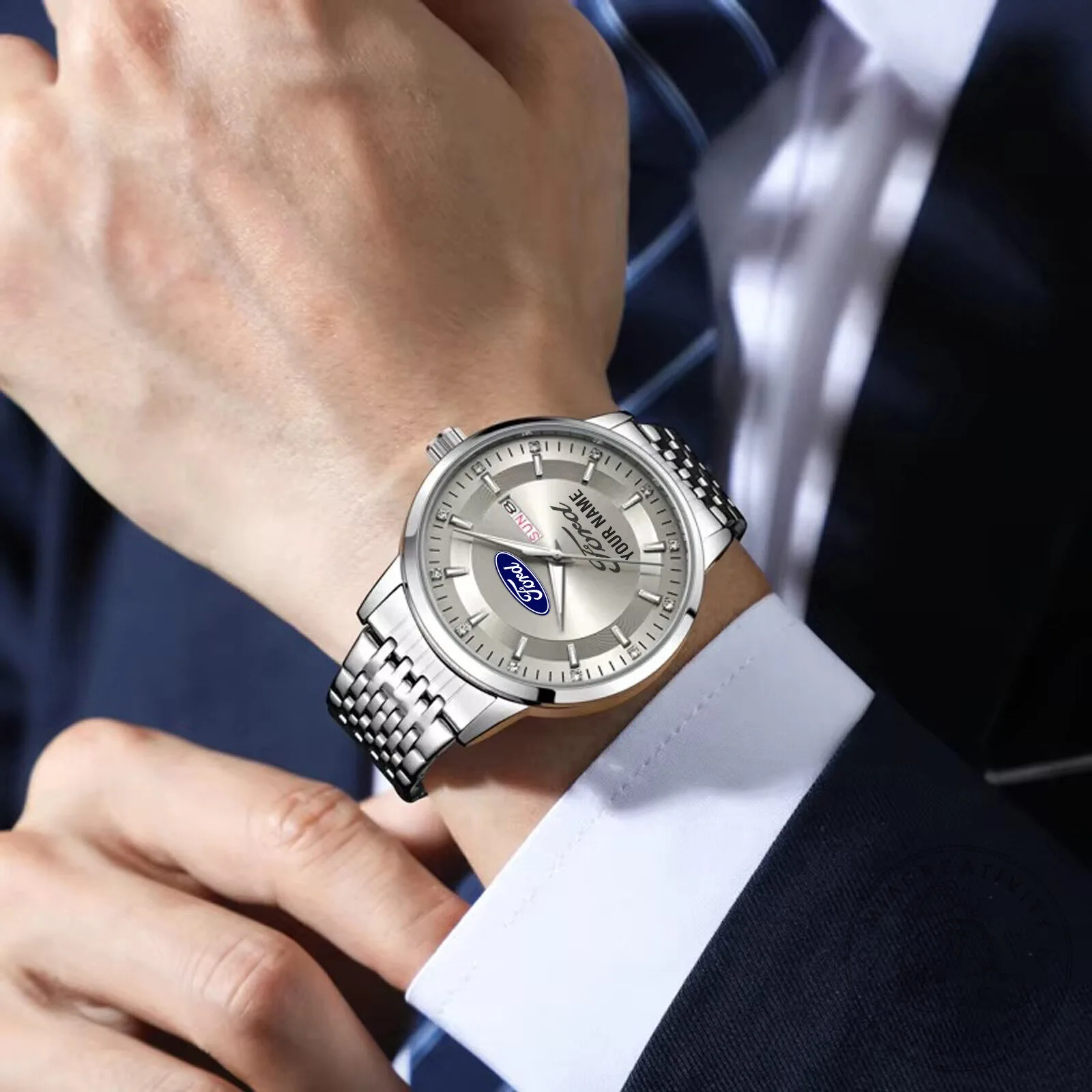 Ford Motor Company Custom Name Elegant Fashion Design Watch 12 Ford Motor Company Custom Name Elegant Fashion Design Watch