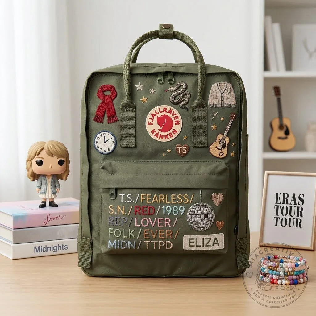 Embroidered Fjallraven Kanken Backpack from the Taylor Swift Eras Tour