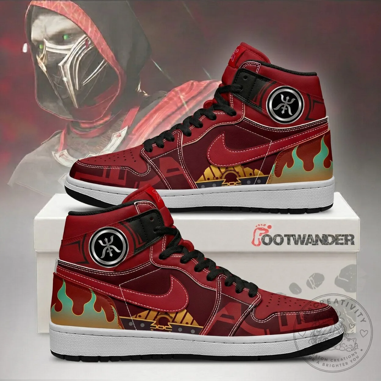 Mortal Kombat Ermac Character Design High-Top Sneakers