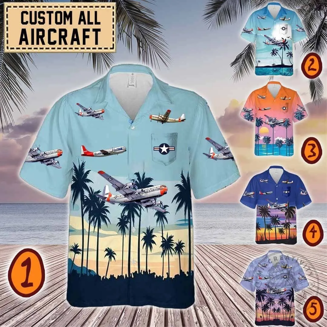 Boeing C-97 Stratofreighter Aircraft Hawaiian Shirt