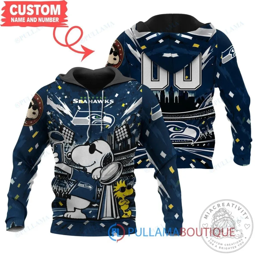 Seattle Seahawks Snoopy Super Bowl 2024 Champions Hoodie Seattle Seahawks Snoopy Super Bowl 2024 Champions Hoodie