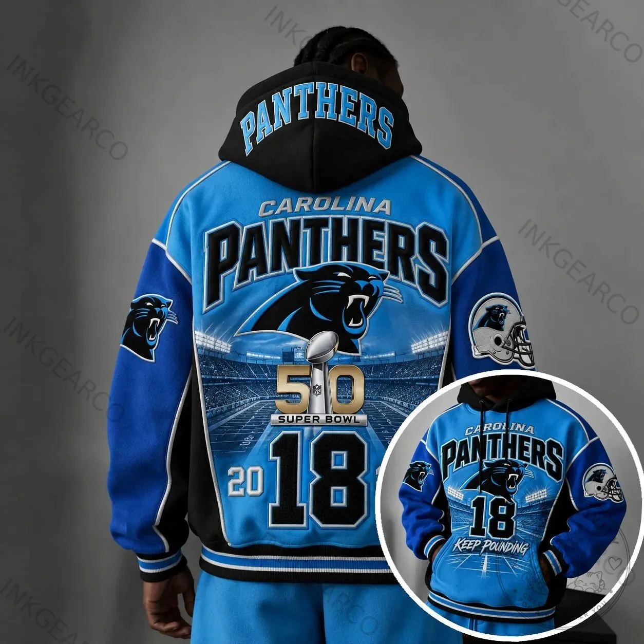 Carolina Panthers Super Bowl 50th Anniversary Commemorative Hoodie