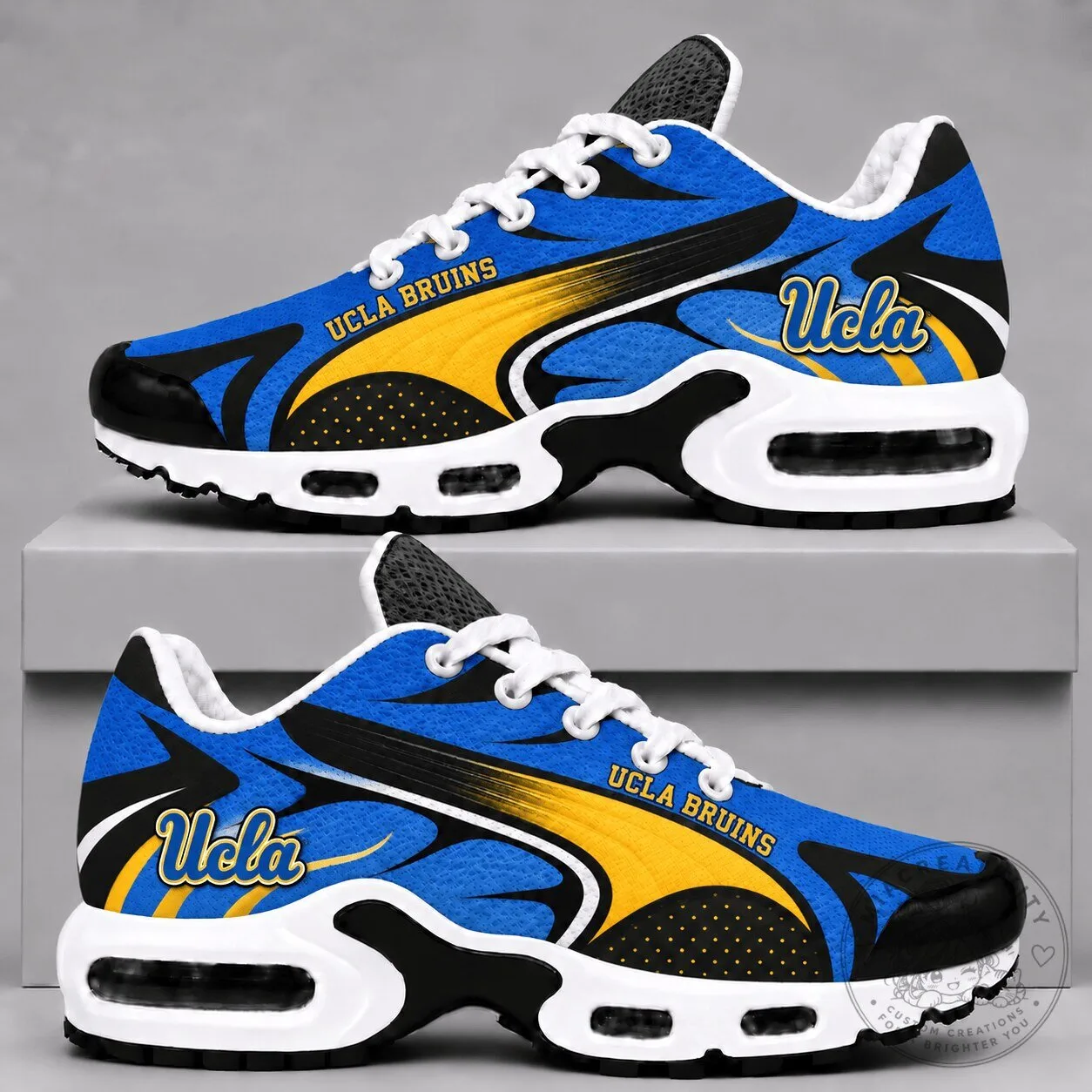 UCLA Bruins Royal Blue Gold Athletic Sneakers