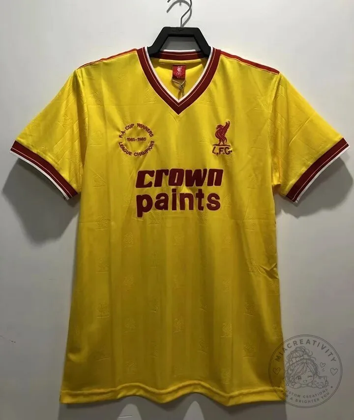 Liverpool Football Club 1985-1986 FA Cup Winners League Champions Retro Jersey