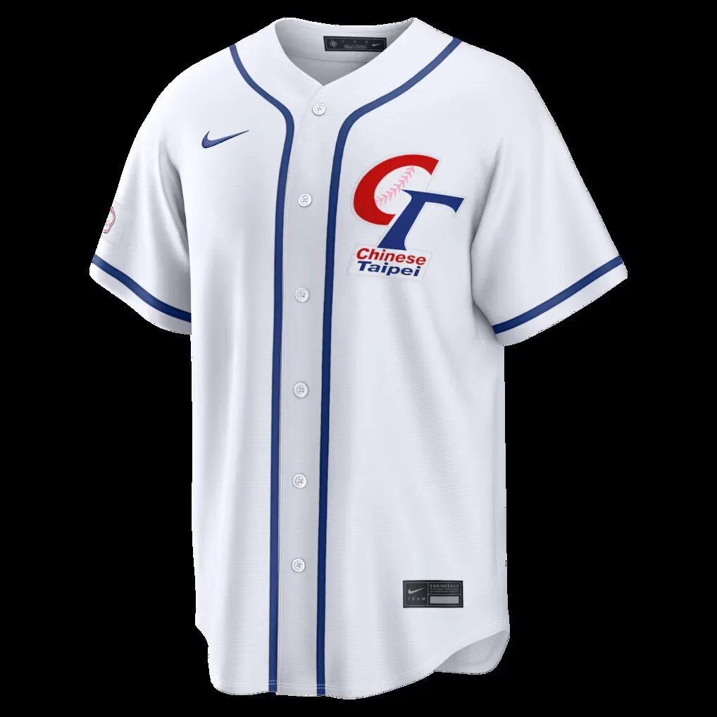Chinese Taipei Baseball World Baseball Classic White Home Stadium Baseball Jersey