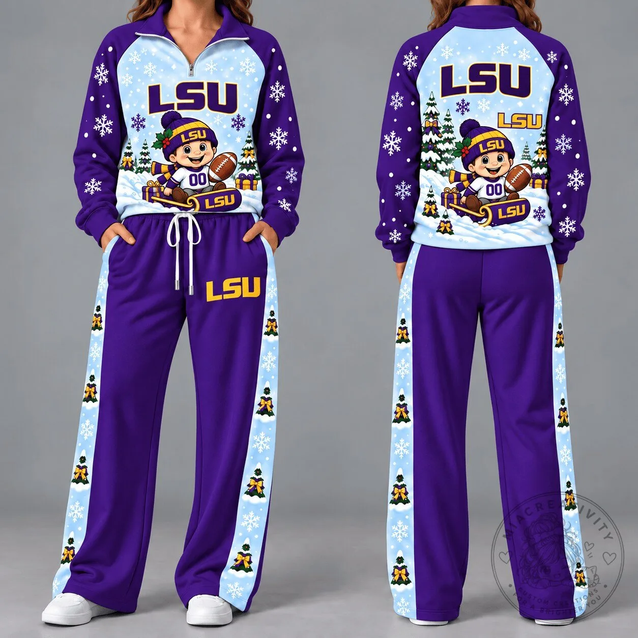 Louisiana State University Tigers Christmas Quarter Zip Sweatshirt 5 Louisiana State University Tigers Christmas Quarter Zip Sweatshirt