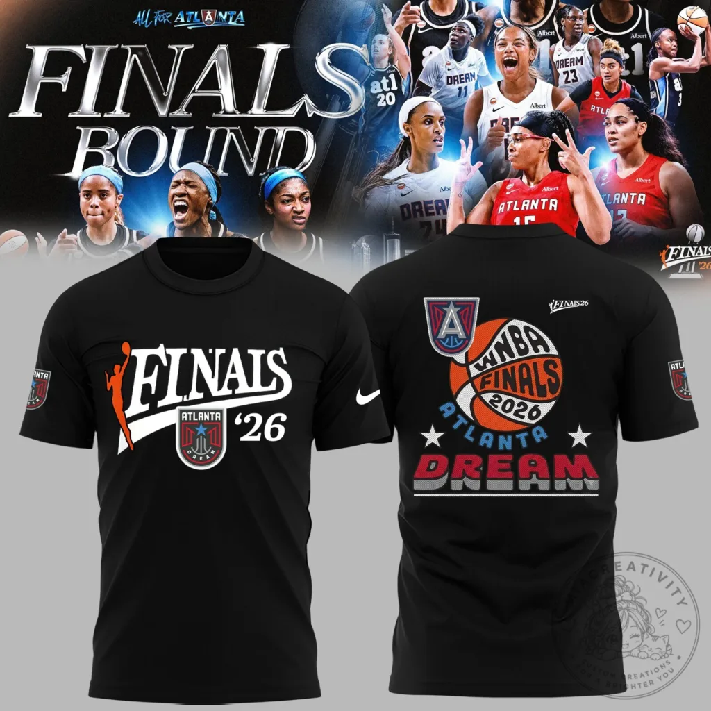 Atlanta Dream WNBA Finals 2026 Basketball Championship Black T-Shirt Atlanta Dream WNBA Finals 2026 Basketball Championship Black T-Shirt