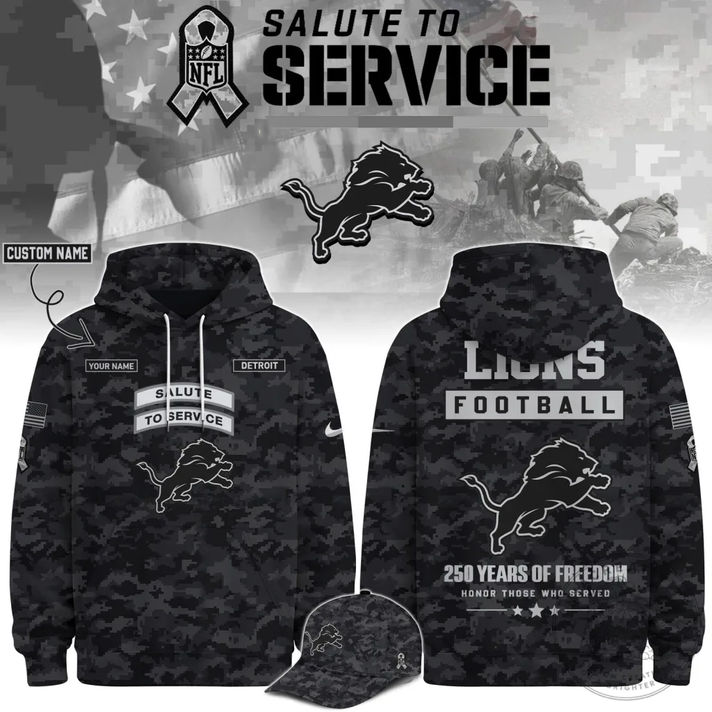 Detroit Lions Salute To Service NFL Football Team Camouflage Hoodie 22 Detroit Lions Salute To Service NFL Football Team Camouflage Hoodie