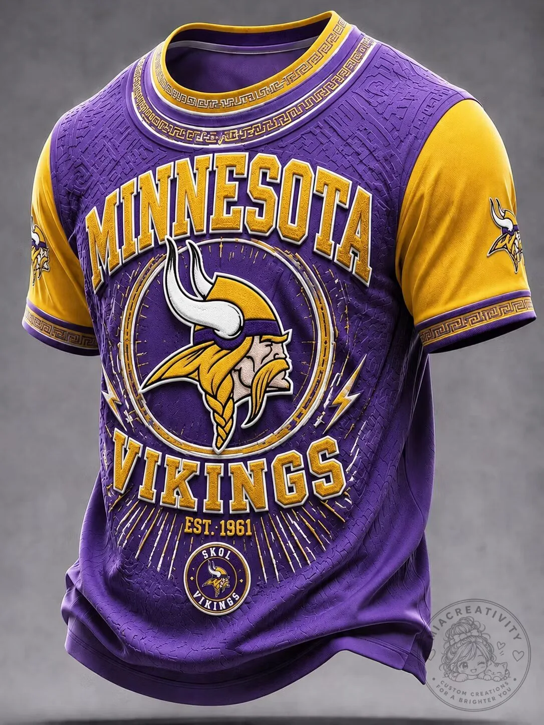 Minnesota Vikings Football Team Purple and Gold Sports Jersey