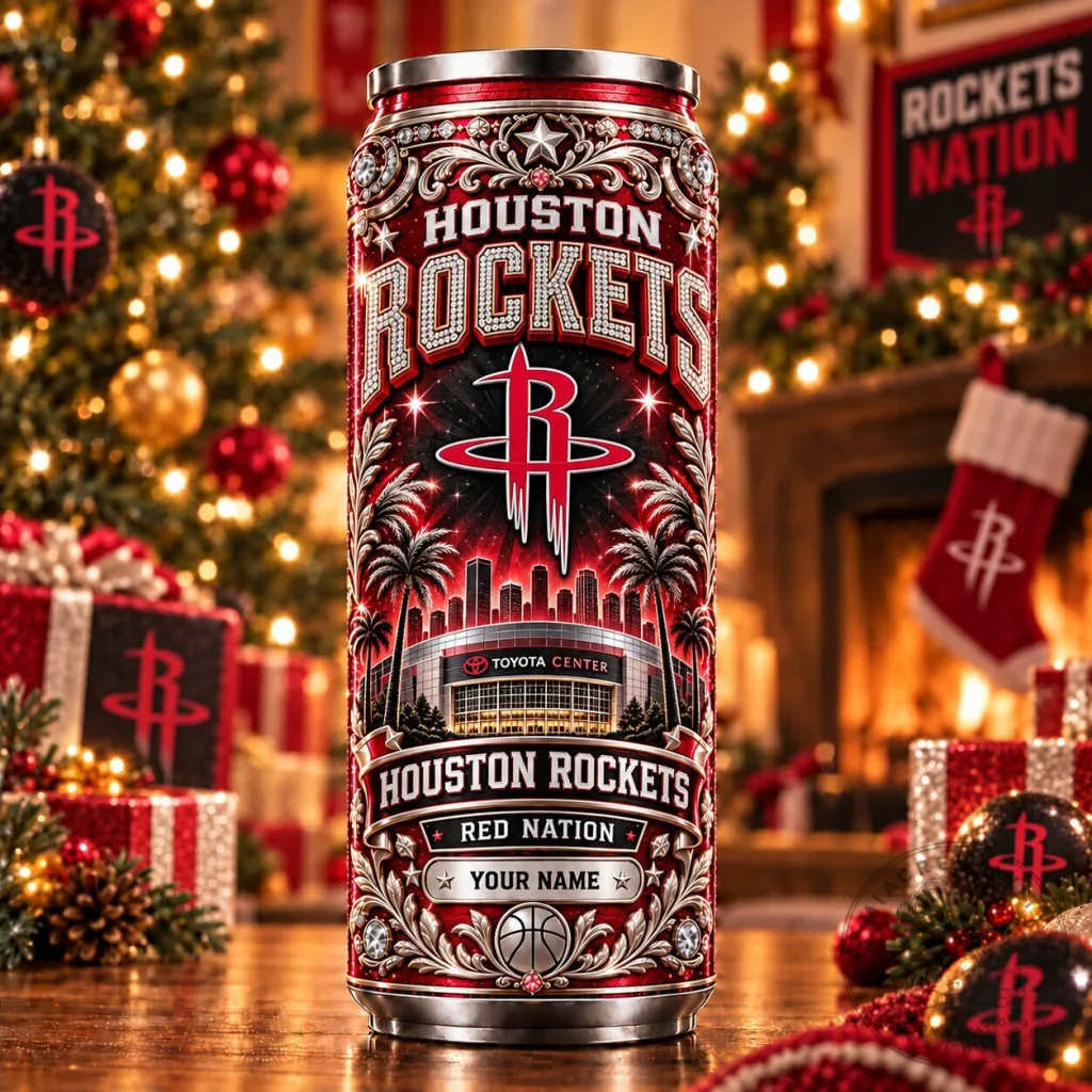 Houston Rockets NBA Basketball Team Red Nation Personalized Can Tumbler Houston Rockets NBA Basketball Team Red Nation Personalized Can Tumbler