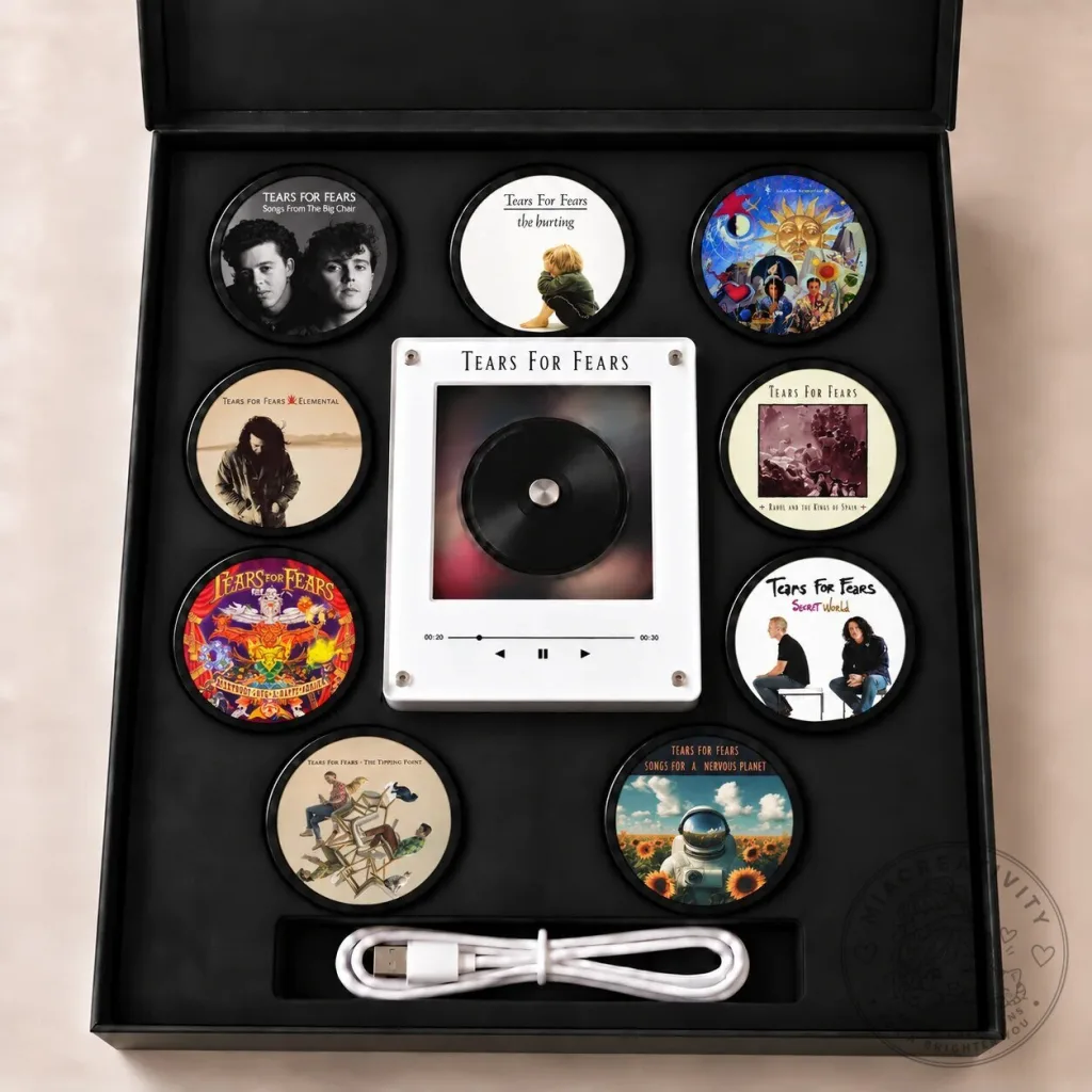 Tears For Fears Album Art Mini CD Player LED Night Light Tabletop Decor Tears For Fears Album Art Mini CD Player LED Night Light Tabletop Decor