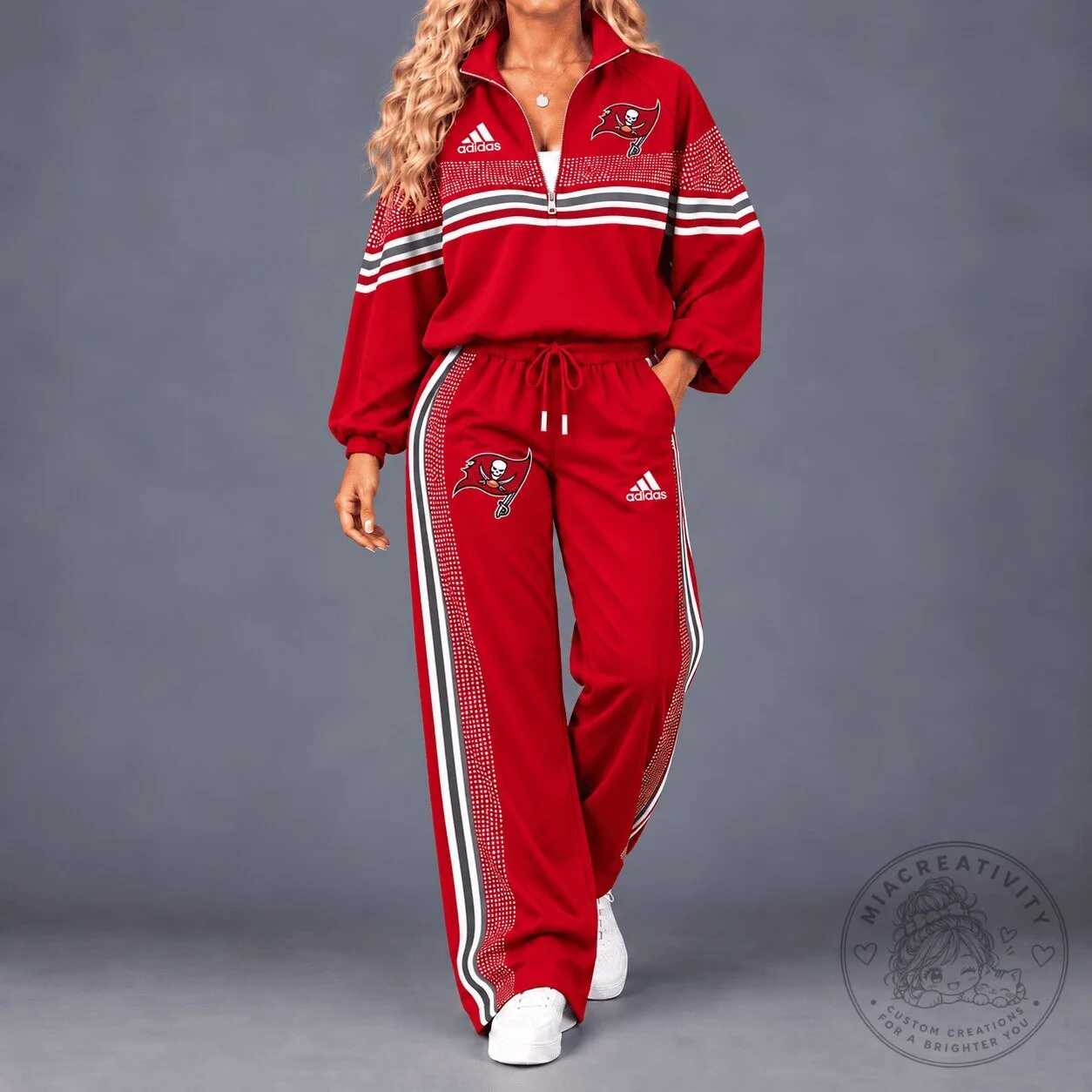Tampa Bay Buccaneers Women's Quarter-Zip Tracksuit 1 Tampa Bay Buccaneers Women's Quarter-Zip Tracksuit