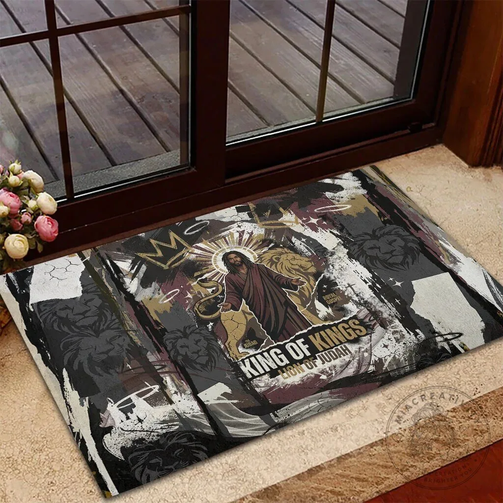 King of Kings Jesus Lion of Judah Religious Christian Faith Doormat 9 King of Kings Jesus Lion of Judah Religious Christian Faith Doormat
