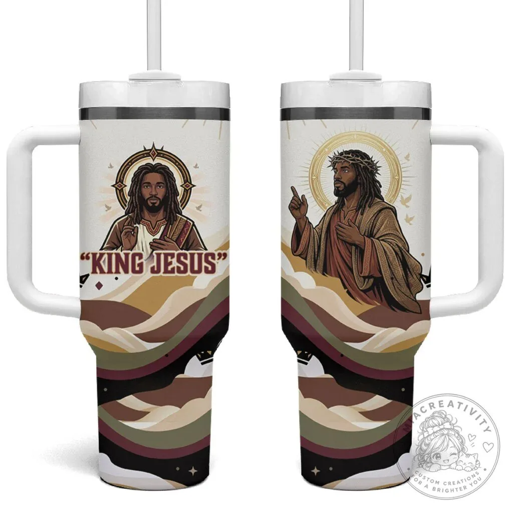King Jesus African American Christ Religious Christian Faith Tumbler with Handle 1 King Jesus African American Christ Religious Christian Faith Tumbler with Handle