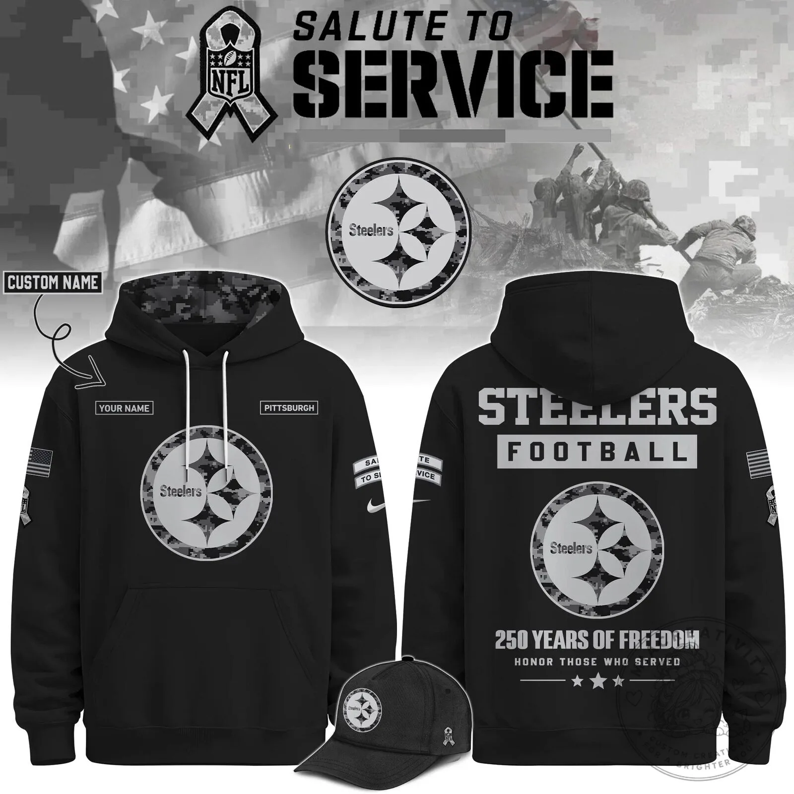 Pittsburgh Steelers Salute To Service Veterans Day Football Team Hoodie