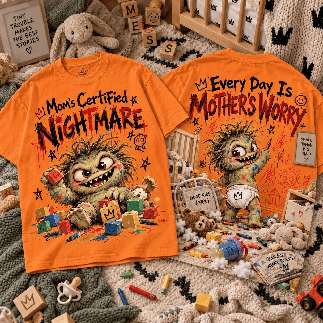 Every Day Is a Mother's Worry T-Shirt - Mom's Certified Nightmare Design