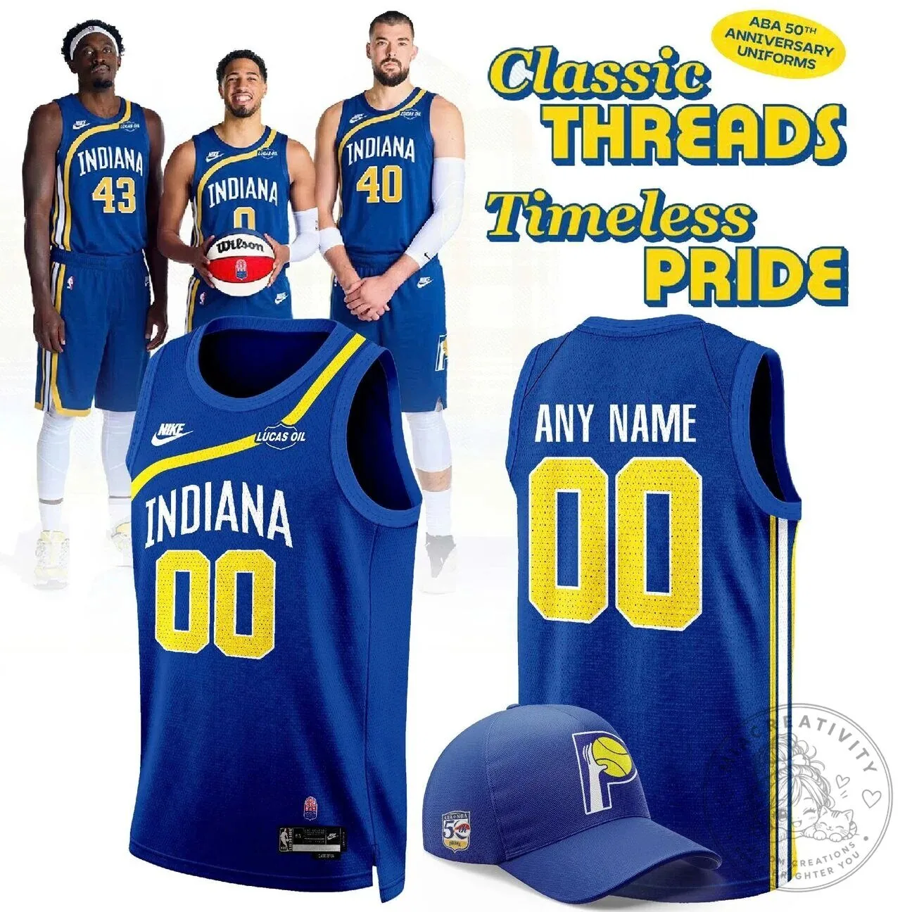 Indiana Pacers Blue Classic Edition Basketball Jersey