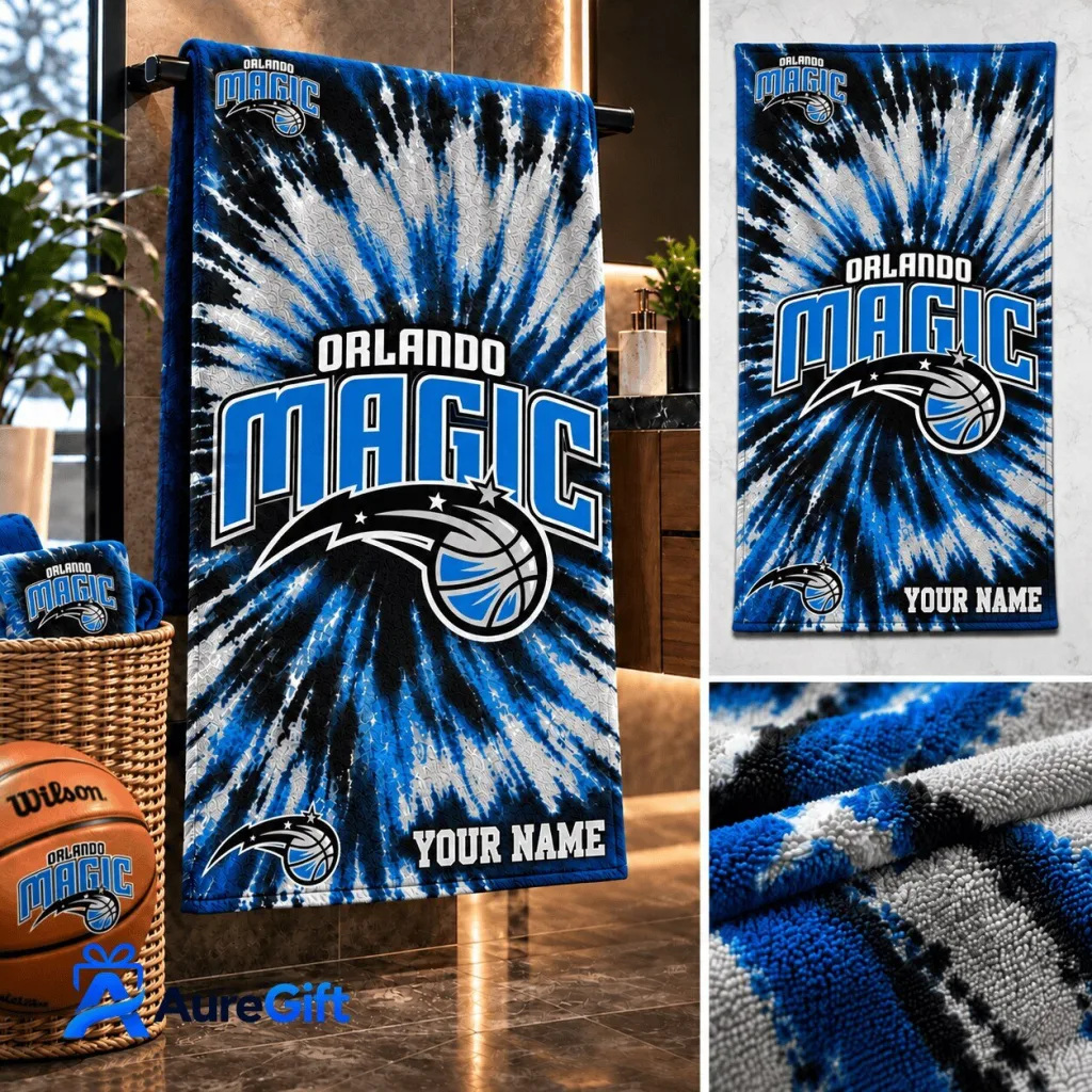 Orlando Magic NBA Personalized Tie-Dye Basketball Fan Absorbent Bath Towel Orlando Magic NBA Personalized Tie-Dye Basketball Fan Absorbent Bath Towel