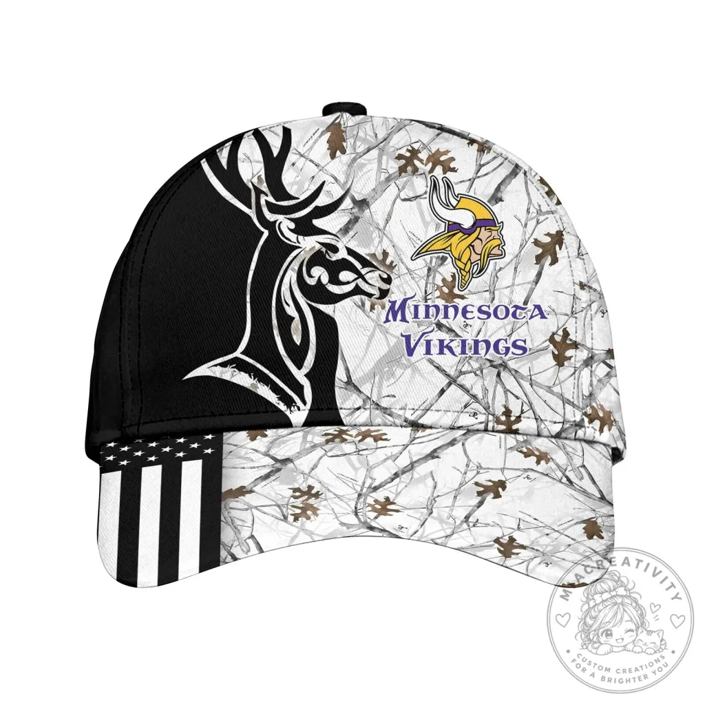 Minnesota Vikings Deer Hunting Camouflage Baseball Cap Hat Minnesota Vikings Deer Hunting Camouflage Baseball Cap Hat
