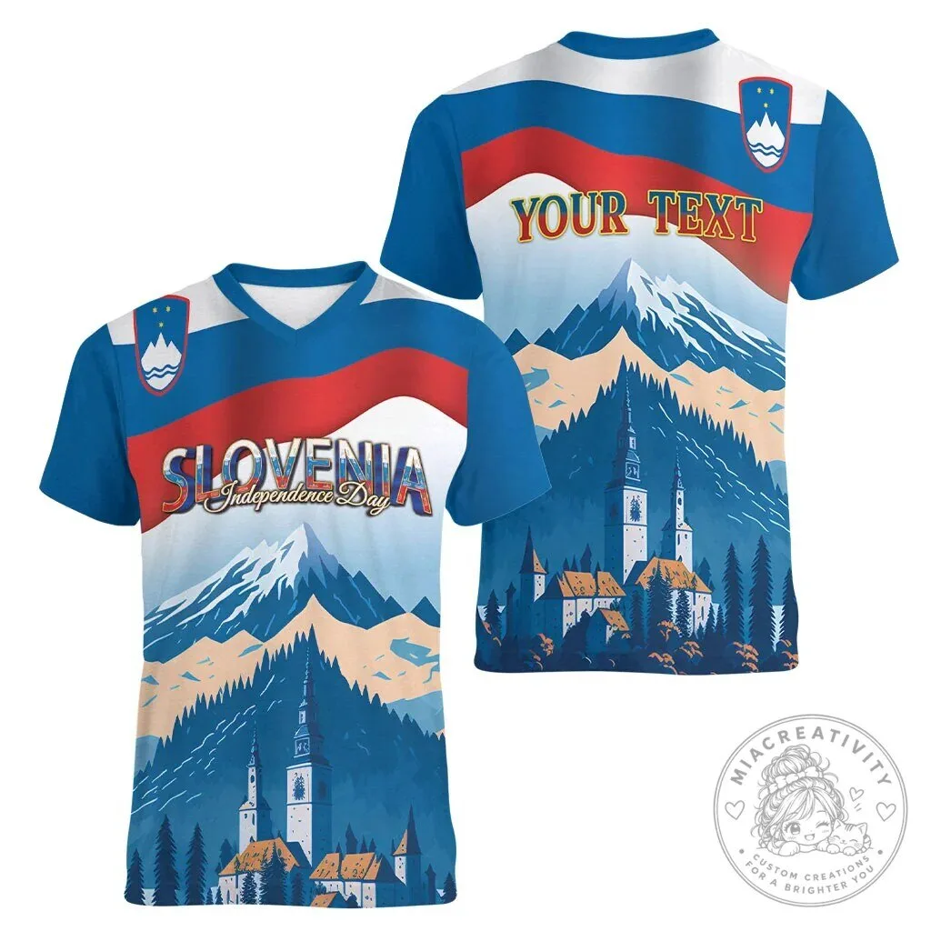 Slovenia Independence Day Lake Bled Julian Alps Landscape T-Shirt 9 Slovenia Independence Day Lake Bled Julian Alps Landscape T-Shirt