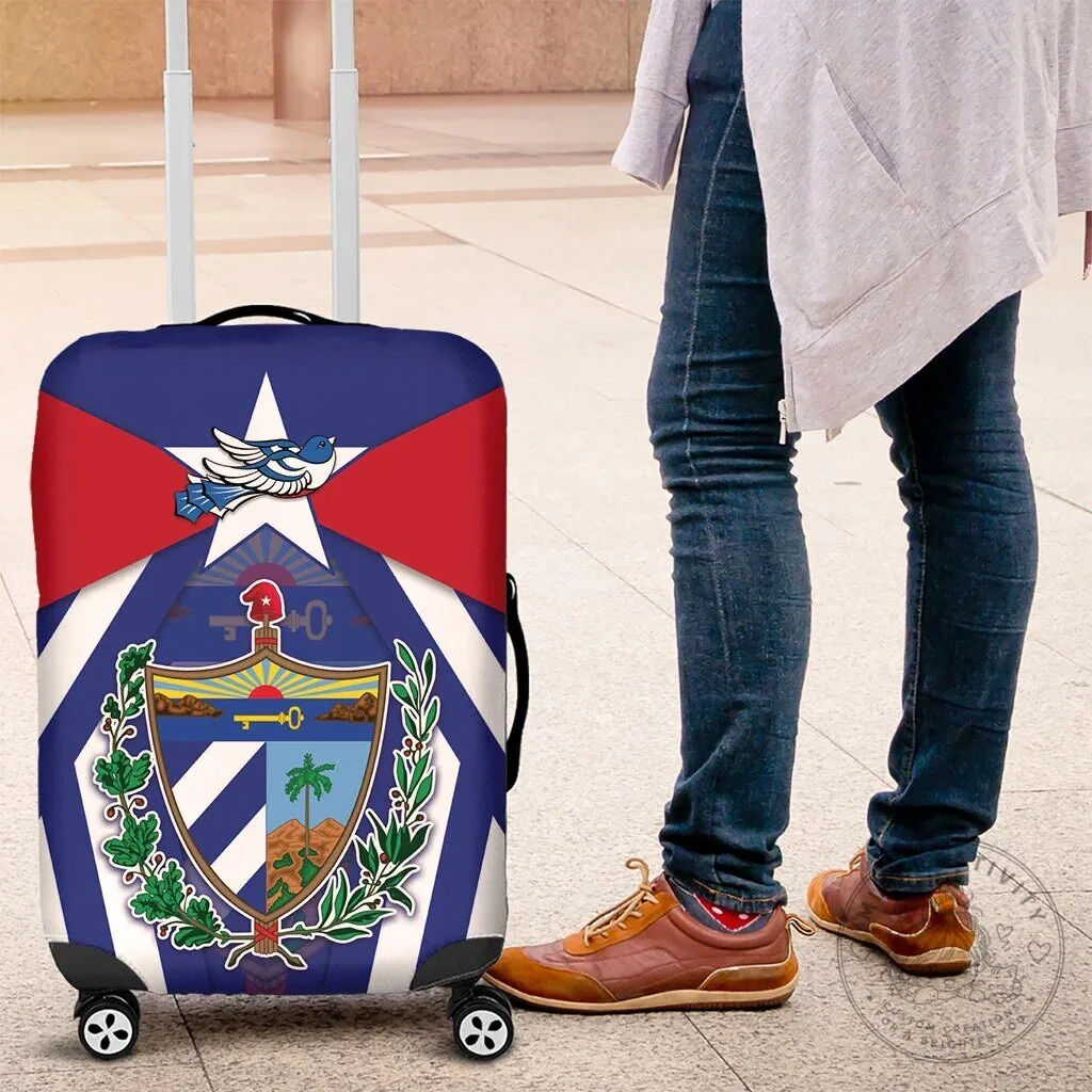 Viva Cuba Libre Luggage Cover Cuban Trogon With Coat Of Arms LT05